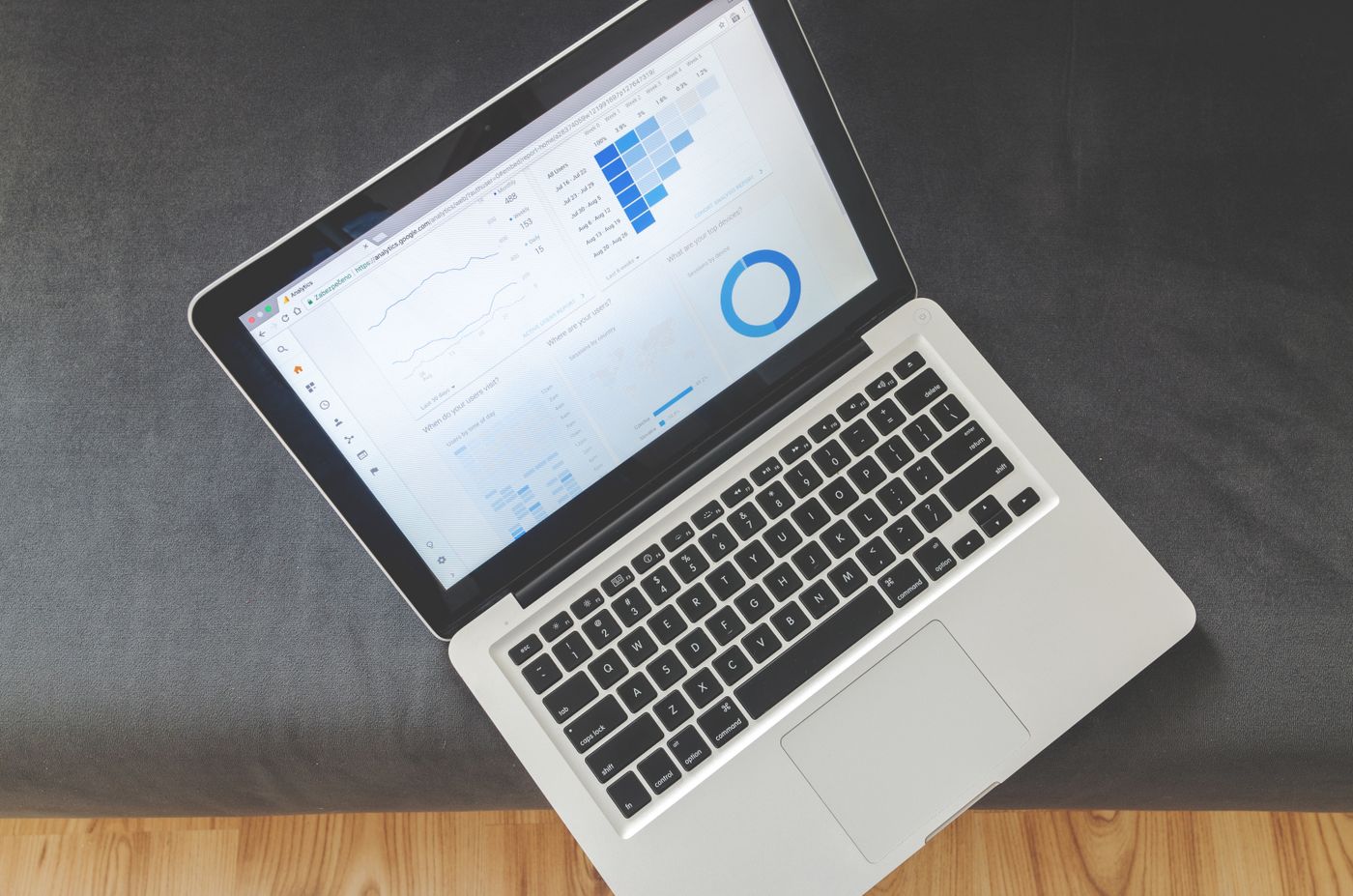 Datenanalyse und Performance-Auswertung auf einem Laptop